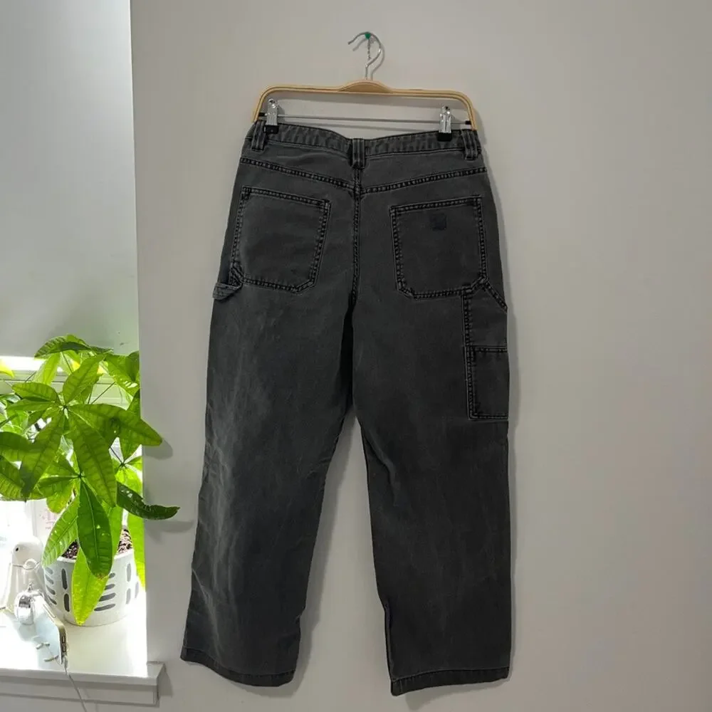 Aritzia Tna Gray Cargo Relaxed Fit Baggy Jeans Size 10t